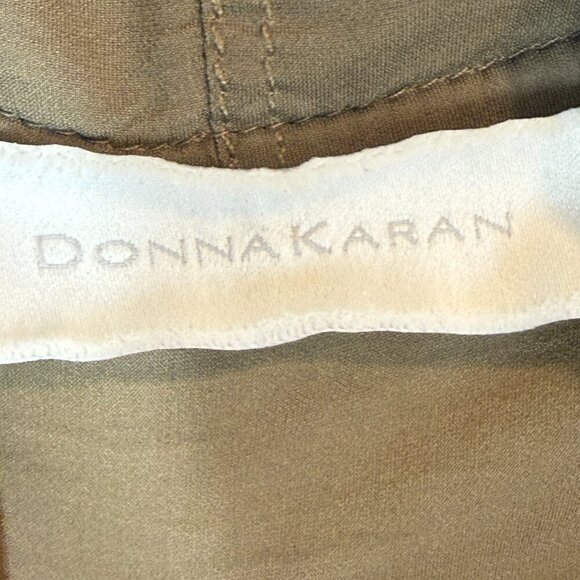 Donna Karan Oversized Tunic Blouse Top Popover Khaki Minimalist Capsule Medium - Picture 5 of 10